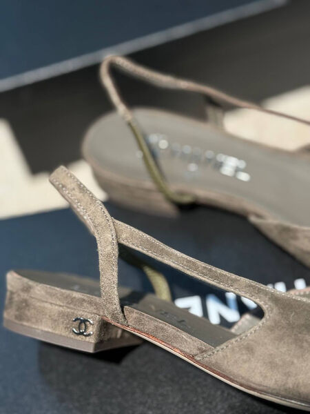 Туфли Chanel женский замша графитовый 195193-2