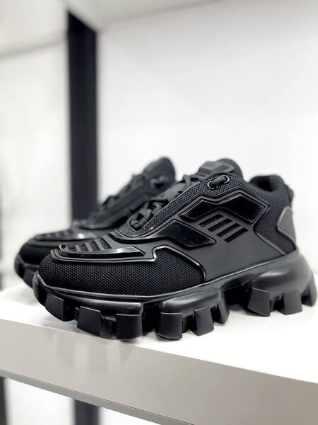 Кроссовки Prada женский кожа черный 36268-4