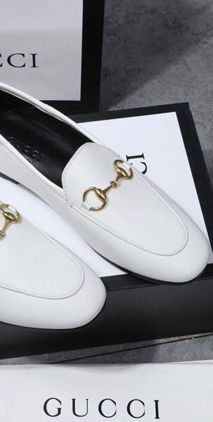 Лоферы Gucci женский кожа белый 99939-6