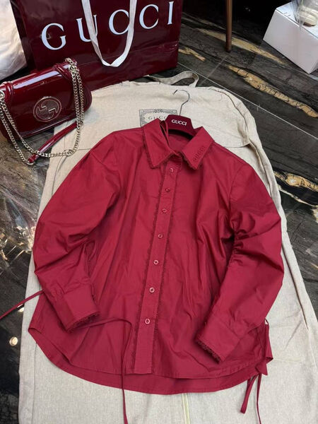 Рубашка Gucci женский бордовый 187551-2