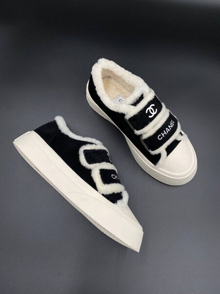 Кроссовки Chanel женский замша черный 129269-2