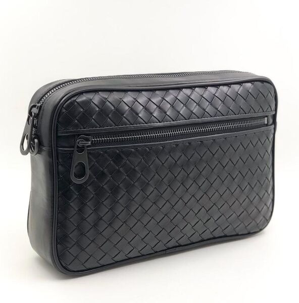 Клатч Bottega Veneta мужской кожа черный 26009