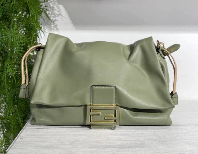Сумка Fendi Mamma Baguette женский кожа болотный 186382-2