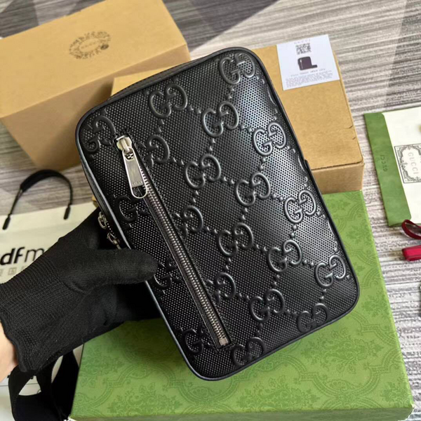 Мужская сумка слинг Gucci мужской кожа черный 96863-4