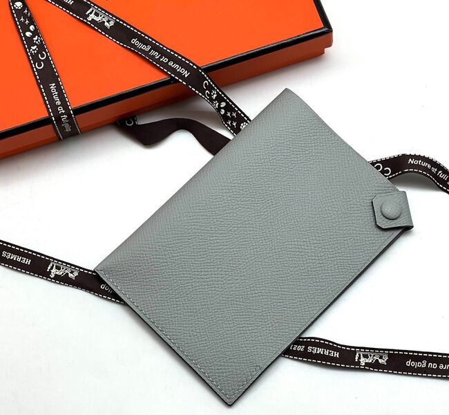 Обложка на паспорт Hermès женский кожа графитовый 55336