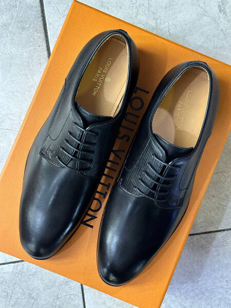 Мужские туфли Louis Vuitton мужской кожа черный 172925-2