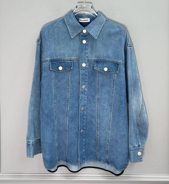 Рубашка Jil Sander женский джинса бирюзовый 138321