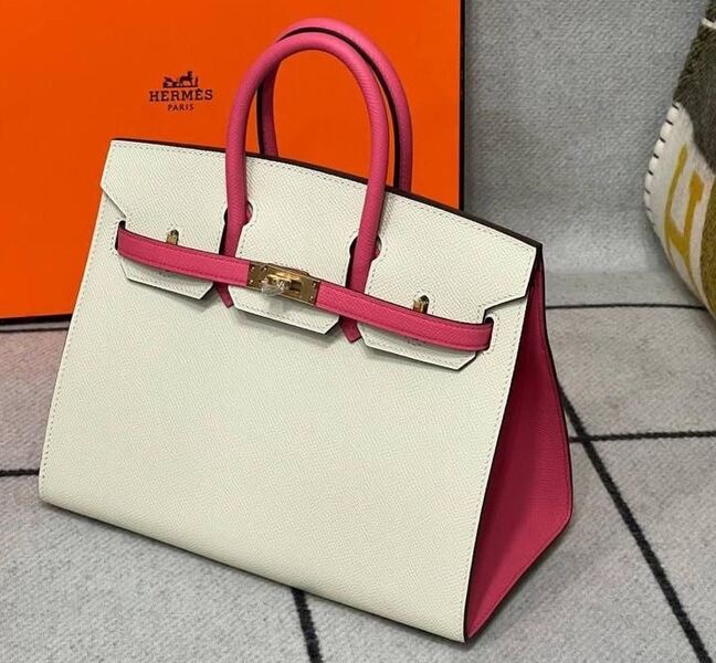 Сумка Hermès Birkin 25 женский кожа бордовый 122731