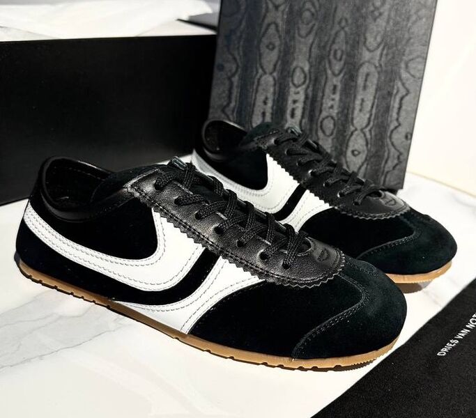 Кеды Dries Van Noten женский замша черный 183012