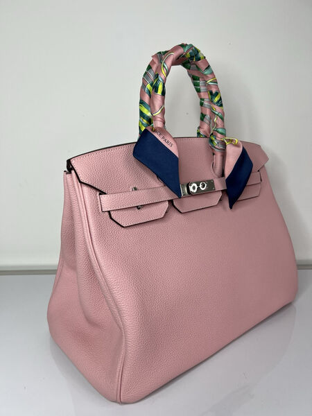 Сумка Hermès Birkin 35 ручная работа женский кожа розовый 75381-3