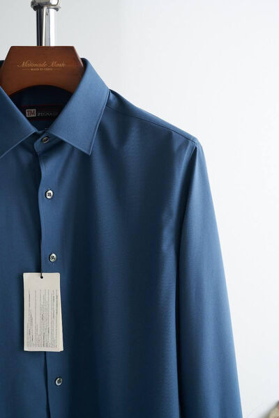 Мужская рубашка Zegna мужской синий 133354-3