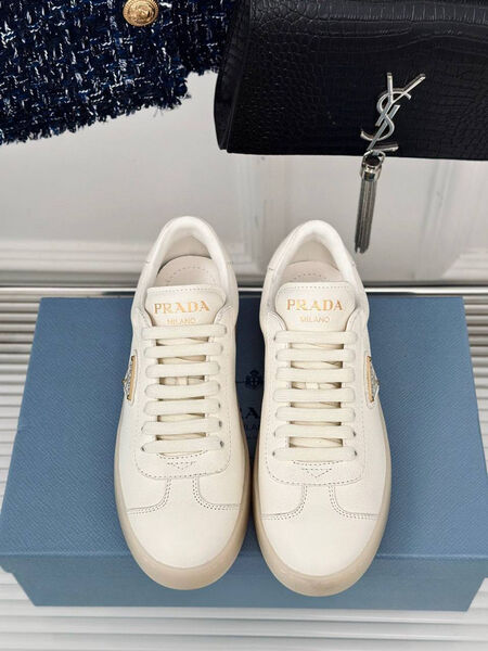 Кеды Prada женский кожа белый 147357-2