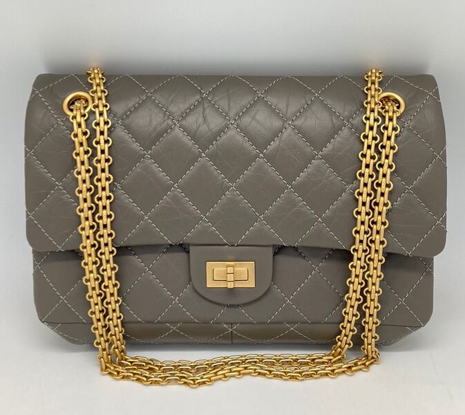 Сумка Chanel Vintage 28 см женский кожа бежевый 102739