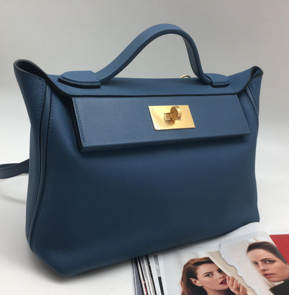 Сумка Hermès женский кожа синий 75242