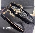 Балетки Chanel женский кожа черный 138664-1