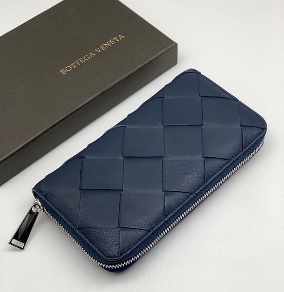 Кошелек Bottega Veneta мужской кожа синий 31711