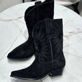 Сапоги Golden Goose женский замша черный 167231-3