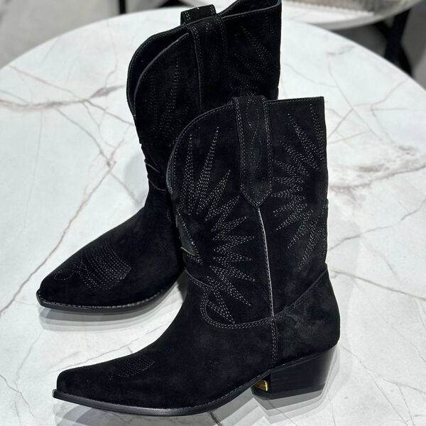 Сапоги Golden Goose женский замша черный 167231-3