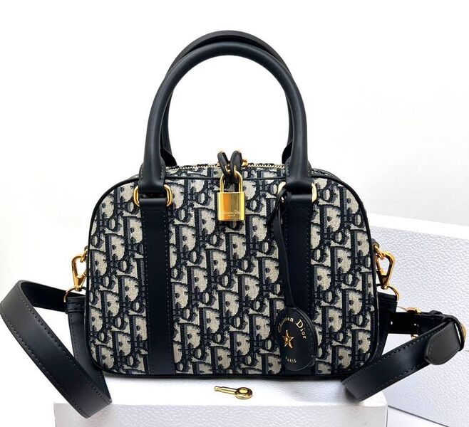 Сумка Christiab Dior женский текстиль черный 153074