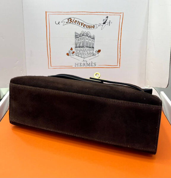 Сумка Hermèskelly Pochette женский замша 155739-5