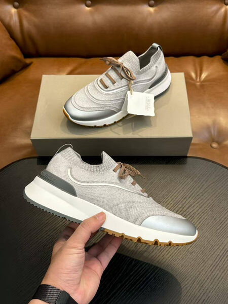 Мужские кроссовки Brunello Cucinelli мужской текстиль графитовый 202428-2