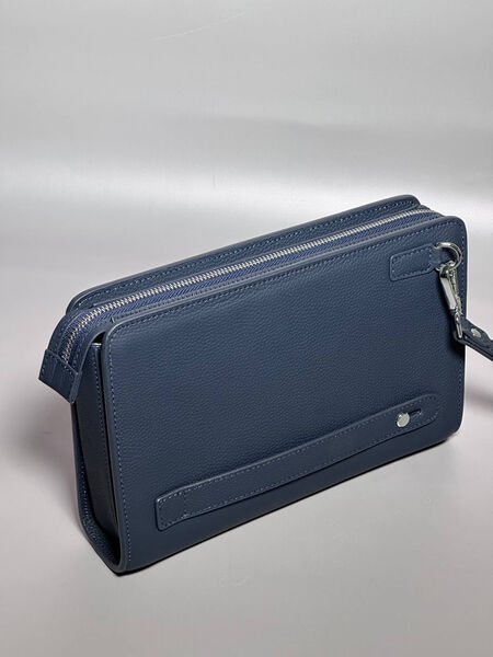 Мужской клатч Hermès мужской кожа синий 150135-4