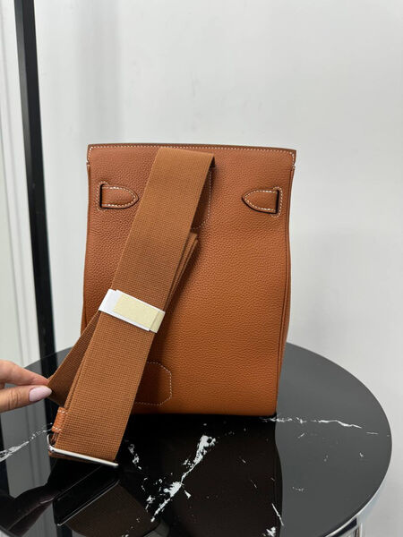 Мужская сумка слинг Hermès мужской кожа бежевый 193861