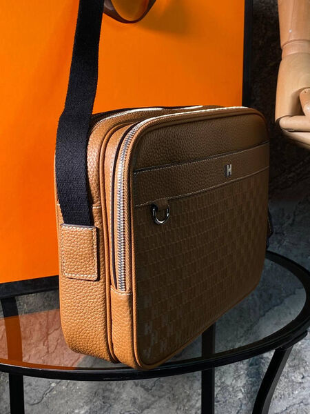Мужская сумка мессенджер Hermès мужской кожа 132080-7