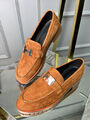 Лоферы Hermès женский замша 106939-3