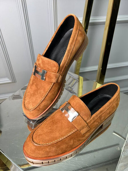 Лоферы Hermès женский замша 106939-3