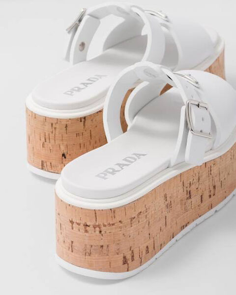 Шлепки Prada женский кожа белый 116700-5