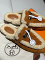 Мюли Hermès женский замша бежевый 128298-5