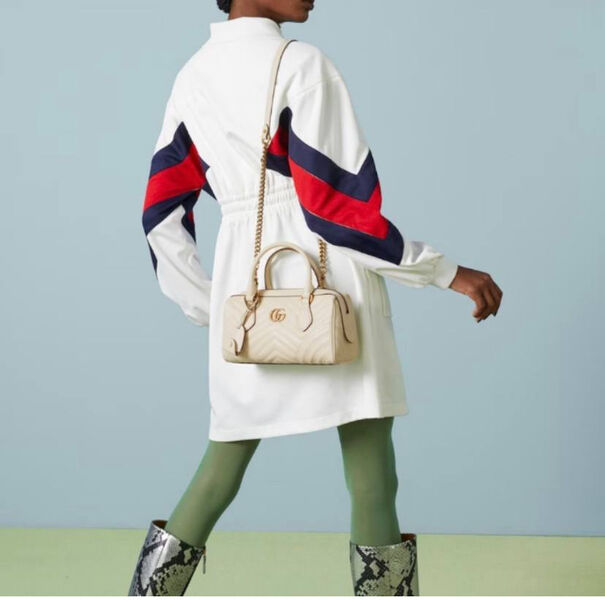 Сумка Gucci женский кожа бежевый 131447-7