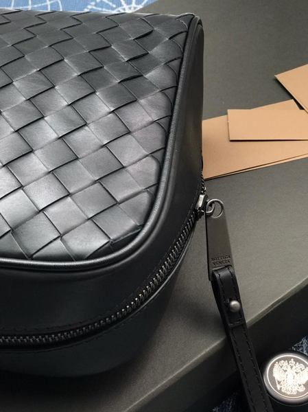 Мужской клатч Bottega Veneta мужской кожа черный 51308-4