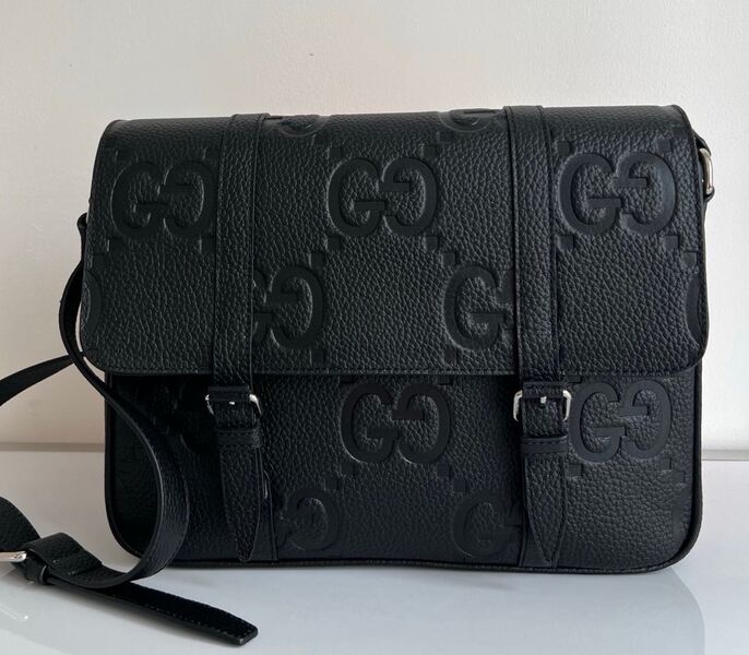 Мужская сумка мессенджер Gucci мужской кожа черный 143071