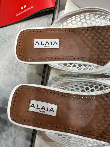 Сабо Alaïa женский кожа белый 154227-5