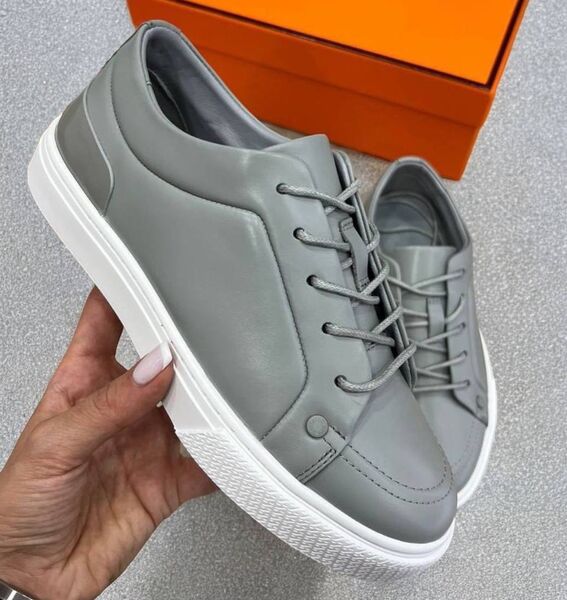 Кеды Hermès женский кожа графитовый 172444