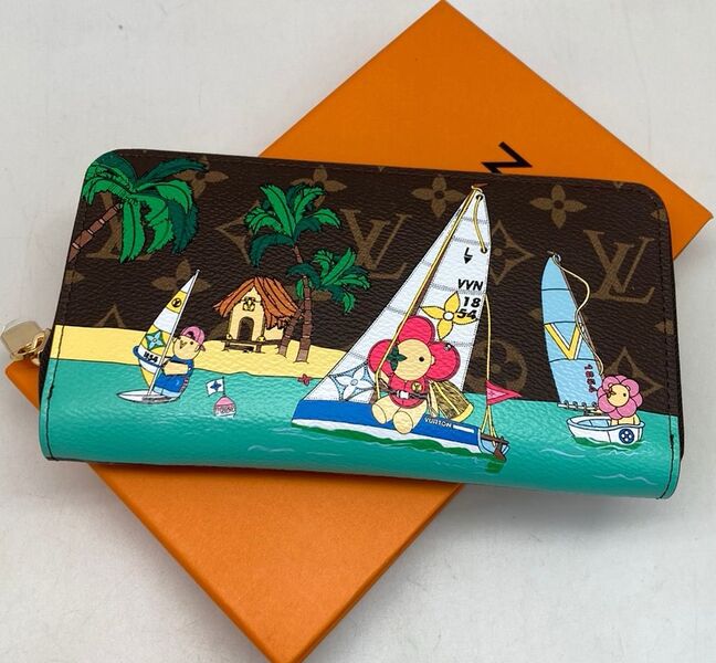Кошелек Louis Vuitton женский канва бирюзовый 138713