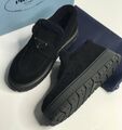 Лоферы Prada женский замша черный 127193-1