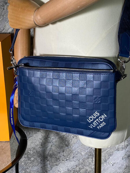 Мужская сумка мессенджер Louis Vuitton мужской кожа синий 132931-3