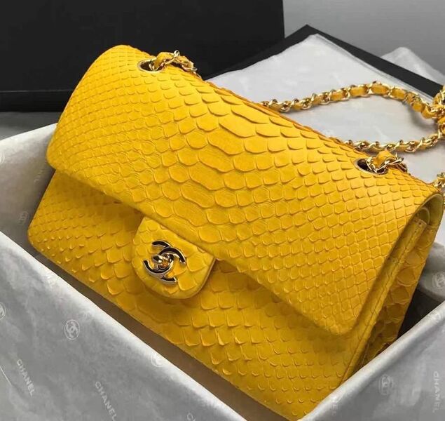 Сумка Chanel 2.55 женский кожа горчичный 119062