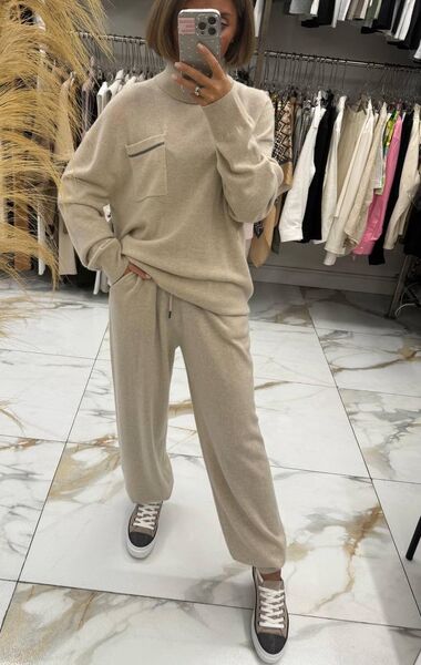 Костюм Brunello Cucinelli женский бежевый 161039