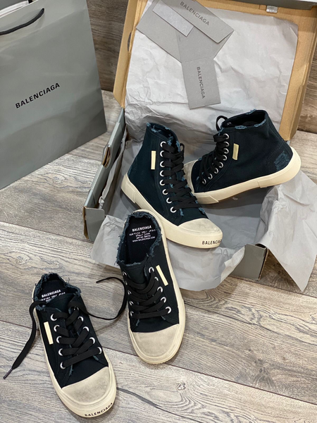 Кеды высокие Balenciaga женский текстиль черный 25657-4