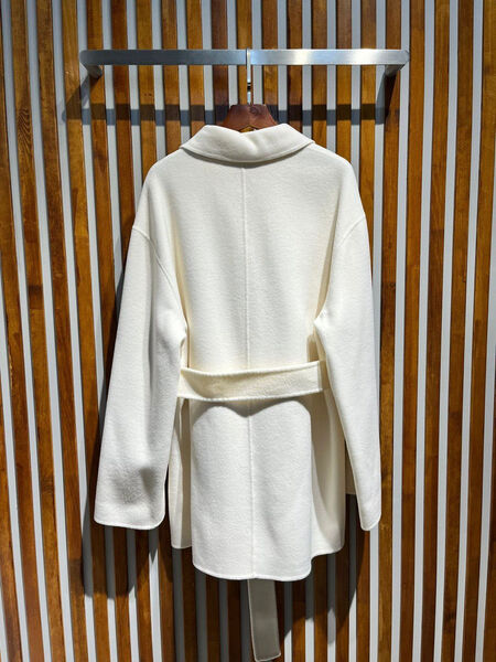 Пальто Hermès женский кашемир белый 123604-2