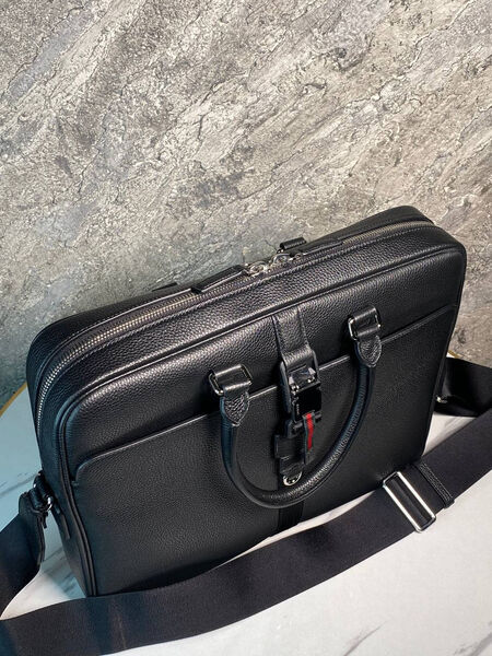 Мужской портфель Gucci мужской кожа черный 172602-3