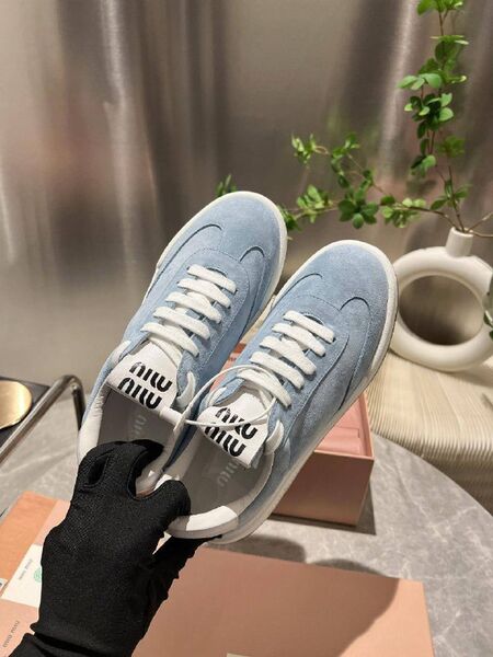 Женские кроссовки Miu Miu женский замша голубой p5922868-1-5