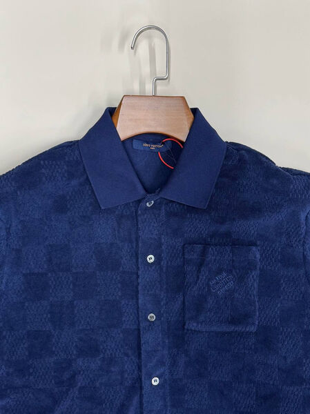 Мужская рубашка Louis Vuitton мужской синий 190335-3