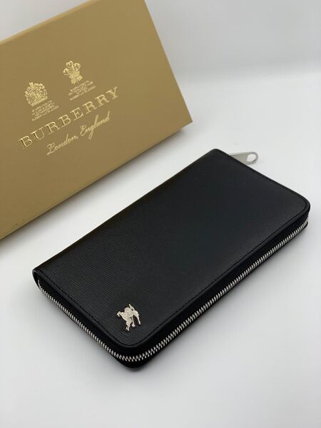 Бумажник Burberry мужской кожа черный 15496-2