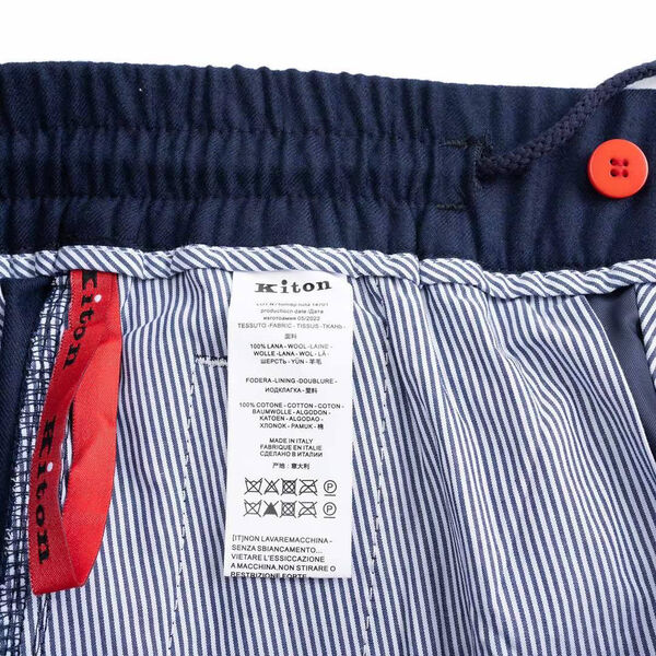 Мужские брюки Kiton мужской синий 133660-8