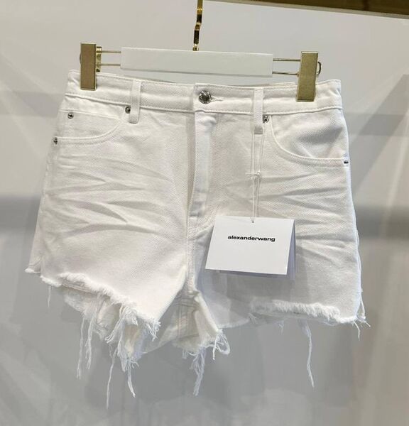 Шорты Alexander Wang женский джинса белый 149628